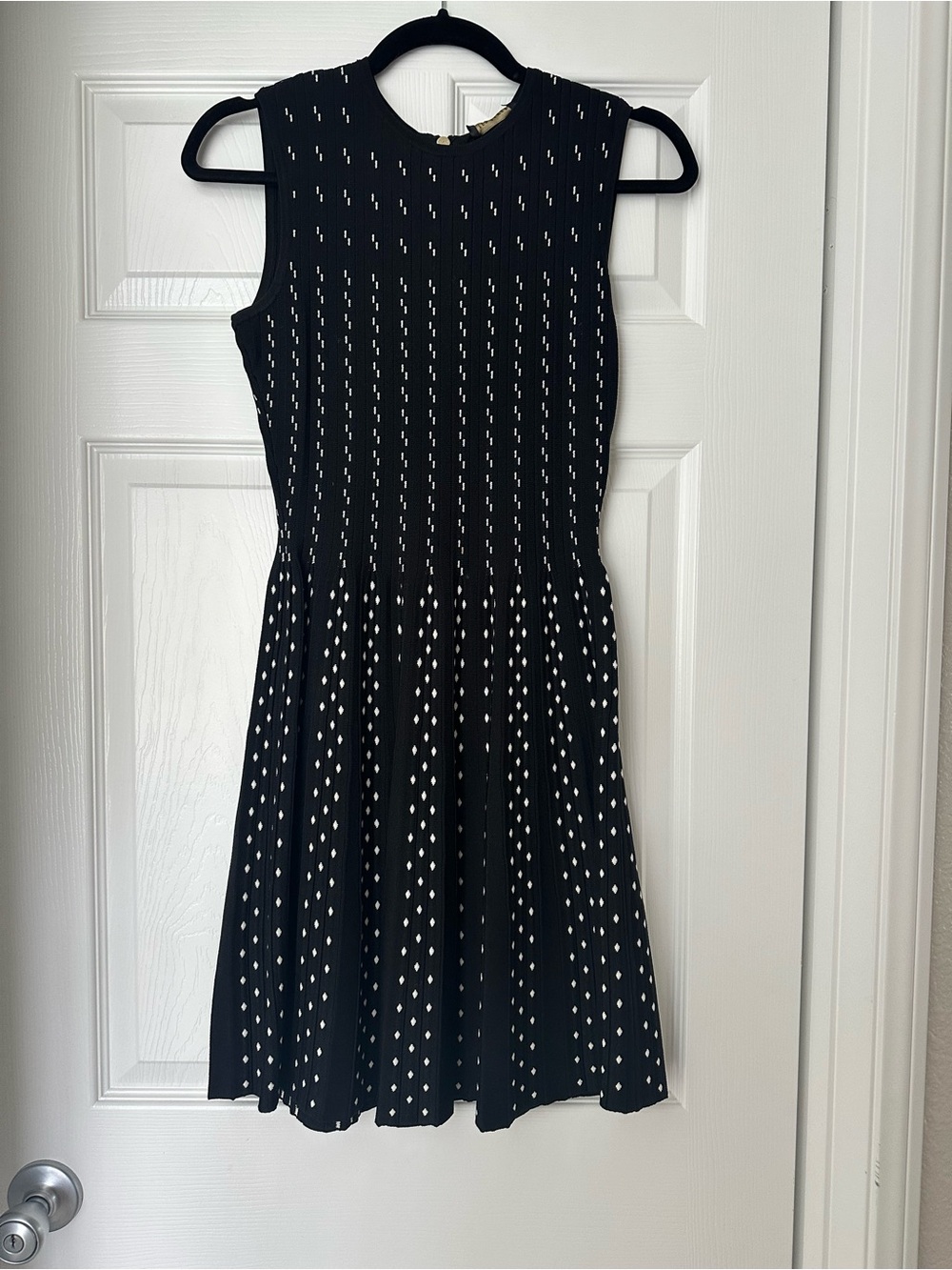 Ted Baker London Black & White Knit Fit & Flare Dress | Size 0 | NWT